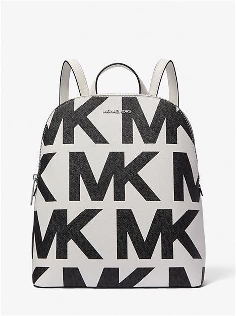 michael kors cindy bag black|Cindy Large Graphic Logo Backpack .